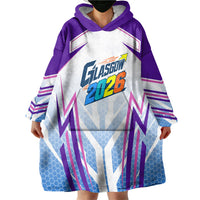 Glasgow 2026 Wearable Blanket Hoodie Scotland Dynamic Geometric Athlete Graphic Art