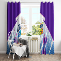 Glasgow 2026 Window Curtain Scotland Dynamic Geometric Athlete Graphic Art
