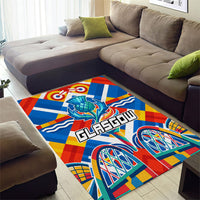 Glasgow 2026 Scotland Area Rug Thistle Vibrant Tartan Cartoon Character