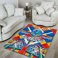 Glasgow 2026 Scotland Area Rug Thistle Vibrant Tartan Cartoon Character