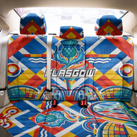 Glasgow 2026 Scotland Back Car Seat Cover Thistle Vibrant Tartan Cartoon Character