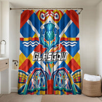 Glasgow 2026 Scotland Bathroom Set Thistle Vibrant Tartan Cartoon Character