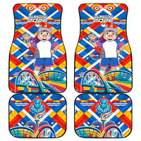 Glasgow 2026 Scotland Car Mats Thistle Vibrant Tartan Cartoon Character