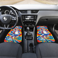 Glasgow 2026 Scotland Car Mats Thistle Vibrant Tartan Cartoon Character