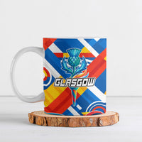 Glasgow 2026 Scotland Ceramic Mug Thistle Vibrant Tartan Cartoon Character