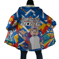 Glasgow 2026 Scotland Cloak Thistle Vibrant Tartan Cartoon Character