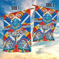 Glasgow 2026 Scotland Garden Flag Thistle Vibrant Tartan Cartoon Character