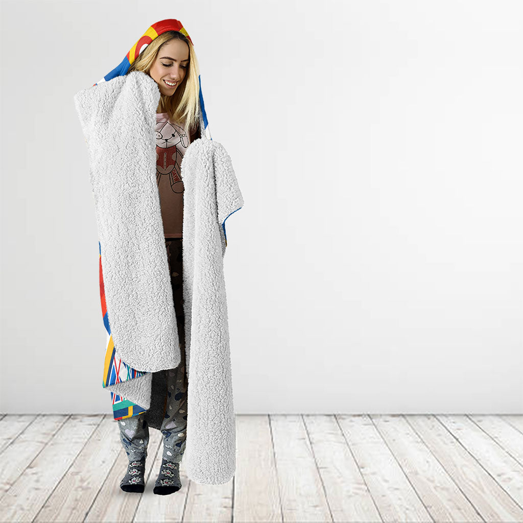 Glasgow 2026 Scotland Hooded Blanket Thistle Vibrant Tartan Cartoon Character