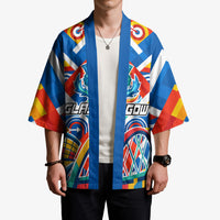 Glasgow 2026 Scotland Kimono Thistle Vibrant Tartan Cartoon Character