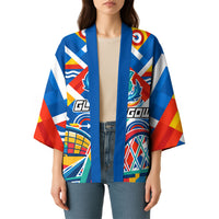 Glasgow 2026 Scotland Kimono Thistle Vibrant Tartan Cartoon Character