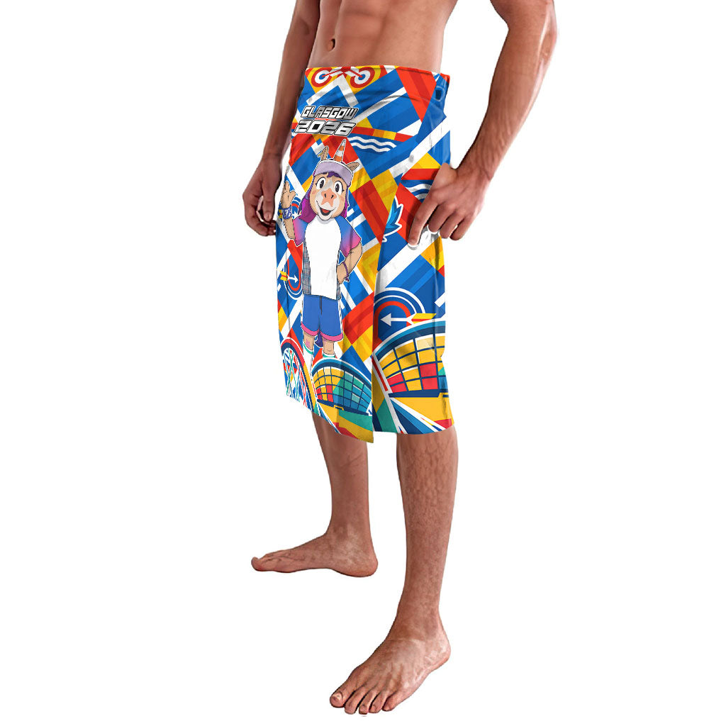 Glasgow 2026 Scotland Lavalava Thistle Vibrant Tartan Cartoon Character