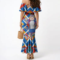 Glasgow 2026 Scotland Mermaid Dress Thistle Vibrant Tartan Cartoon Character