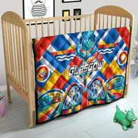 Glasgow 2026 Scotland Quilt Thistle Vibrant Tartan Cartoon Character