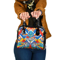 Glasgow 2026 Scotland Shoulder Handbag Thistle Vibrant Tartan Cartoon Character