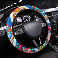 Glasgow 2026 Scotland Steering Wheel Cover Thistle Vibrant Tartan Cartoon Character
