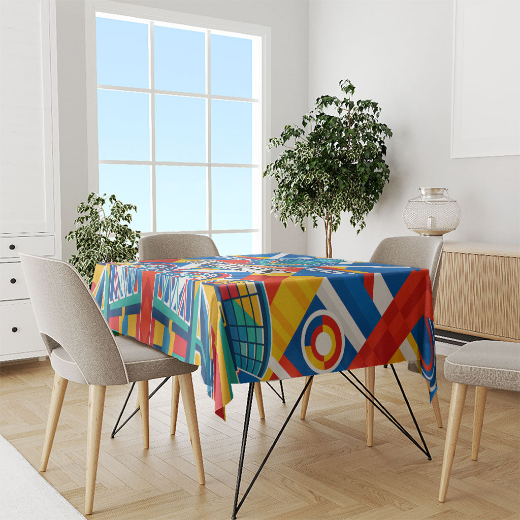 Glasgow 2026 Scotland Tablecloth Thistle Vibrant Tartan Cartoon Character