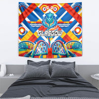 Glasgow 2026 Scotland Tapestry Thistle Vibrant Tartan Cartoon Character