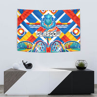 Glasgow 2026 Scotland Tapestry Thistle Vibrant Tartan Cartoon Character