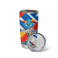 Glasgow 2026 Scotland Tumbler Cup Thistle Vibrant Tartan Cartoon Character
