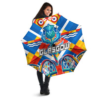 Glasgow 2026 Scotland Umbrella Thistle Vibrant Tartan Cartoon Character