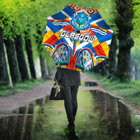 Glasgow 2026 Scotland Umbrella Thistle Vibrant Tartan Cartoon Character