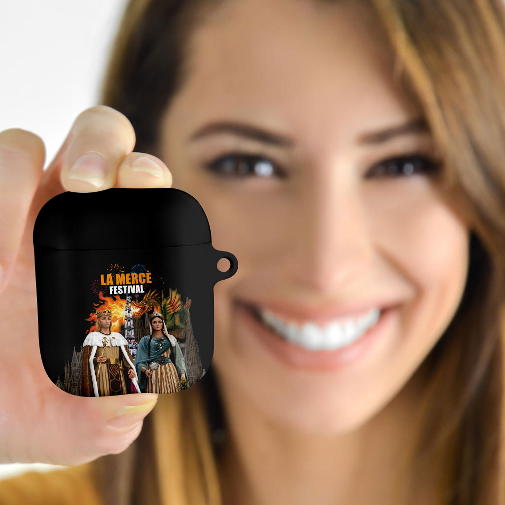 La Merce Festival Barcelona AirPods Case Catalan Tradition Celebration Sagrada Familia Fireworks Art
