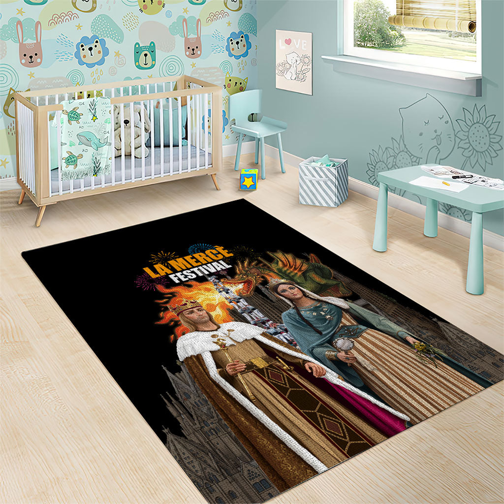 La Merce Festival Barcelona Area Rug Catalan Tradition Celebration Sagrada Familia Fireworks Art