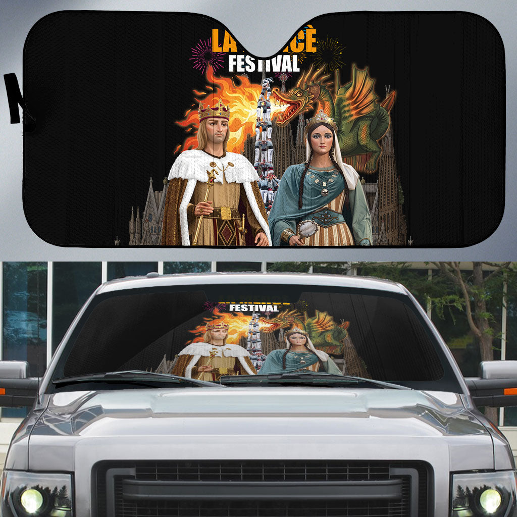La Merce Festival Barcelona Auto Sun Shade Catalan Tradition Celebration Sagrada Familia Fireworks Art