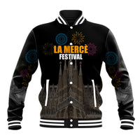 La Merce Festival Barcelona Baseball Jacket Catalan Tradition Celebration Sagrada Familia Fireworks Art