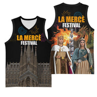 La Merce Festival Barcelona Basketball Jersey Catalan Tradition Celebration Sagrada Familia Fireworks Art