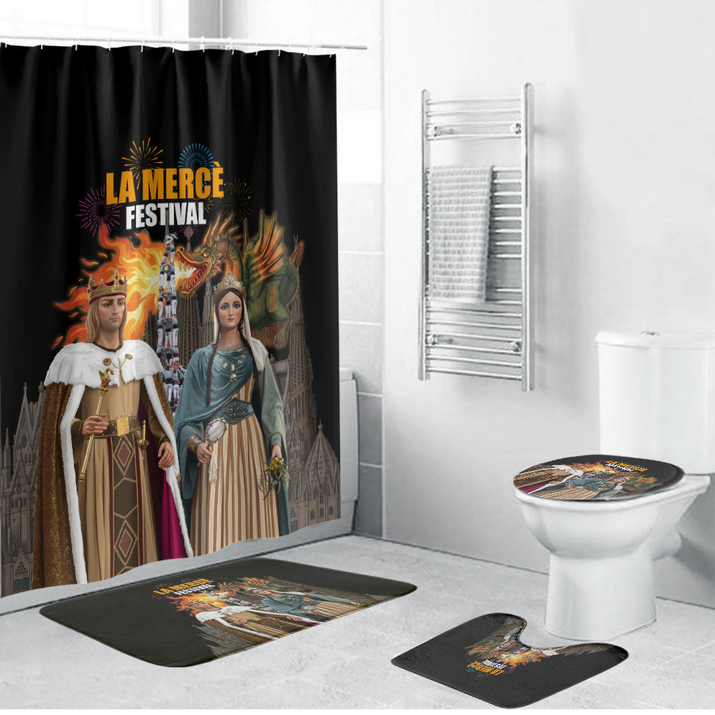 La Merce Festival Barcelona Bathroom Set Catalan Tradition Celebration Sagrada Familia Fireworks Art