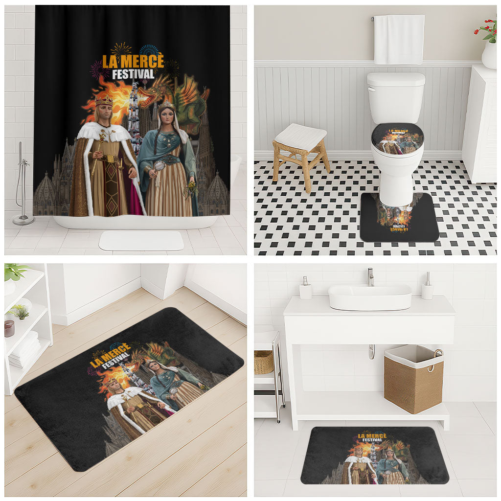 La Merce Festival Barcelona Bathroom Set Catalan Tradition Celebration Sagrada Familia Fireworks Art