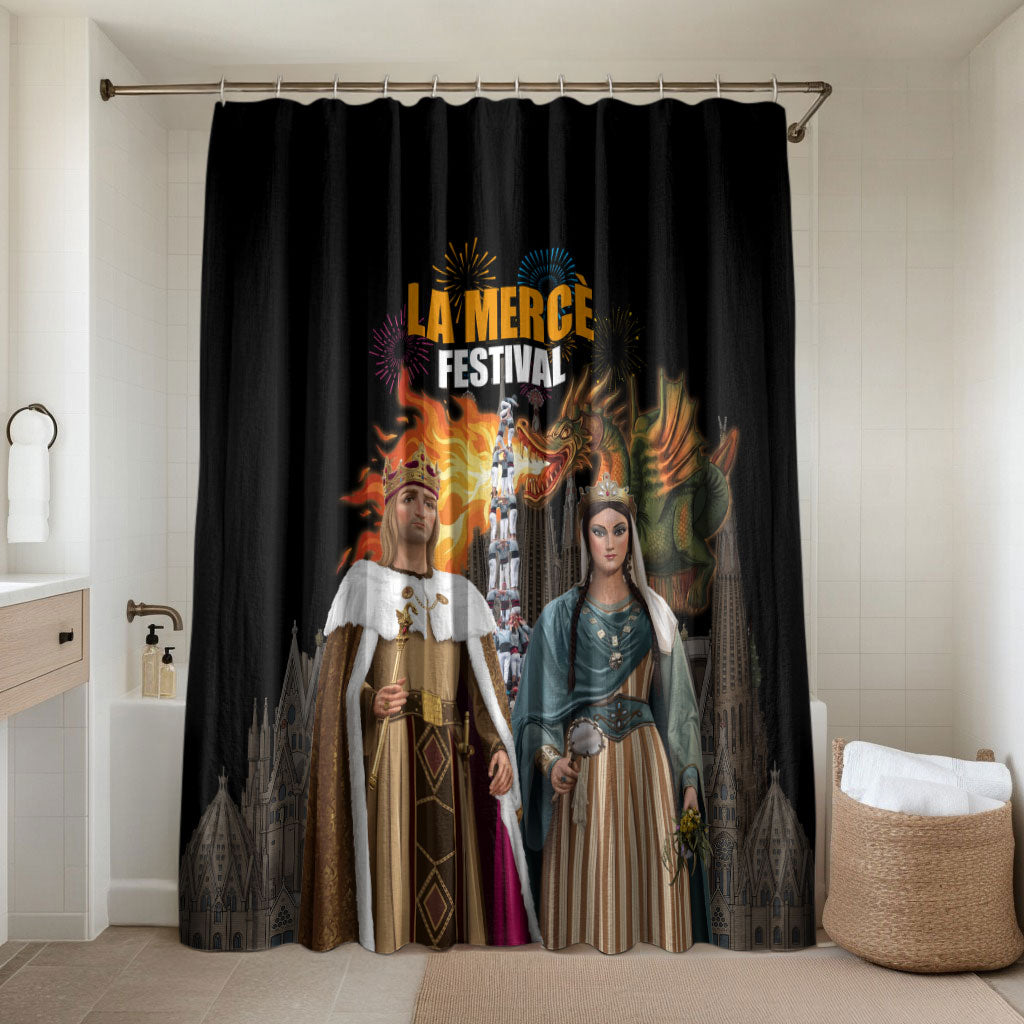 La Merce Festival Barcelona Bathroom Set Catalan Tradition Celebration Sagrada Familia Fireworks Art