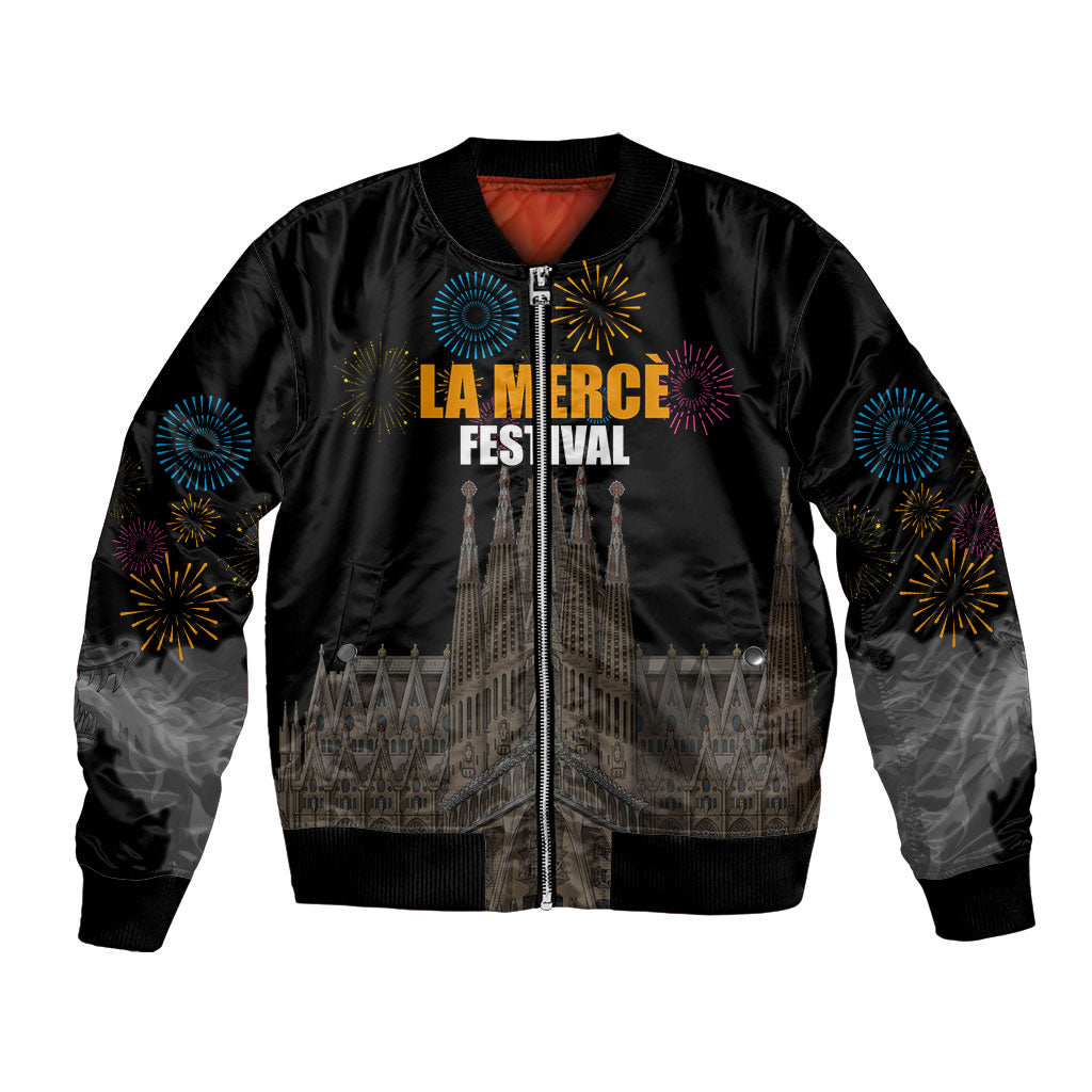 La Merce Festival Barcelona Bomber Jacket Catalan Tradition Celebration Sagrada Familia Fireworks Art