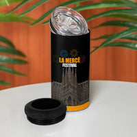 La Merce Festival Barcelona 4 in 1 Can Cooler Tumbler Catalan Tradition Celebration Sagrada Familia Fireworks Art