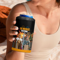 La Merce Festival Barcelona 4 in 1 Can Cooler Tumbler Catalan Tradition Celebration Sagrada Familia Fireworks Art