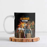 La Merce Festival Barcelona Ceramic Mug Catalan Tradition Celebration Sagrada Familia Fireworks Art