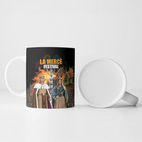 La Merce Festival Barcelona Ceramic Mug Catalan Tradition Celebration Sagrada Familia Fireworks Art