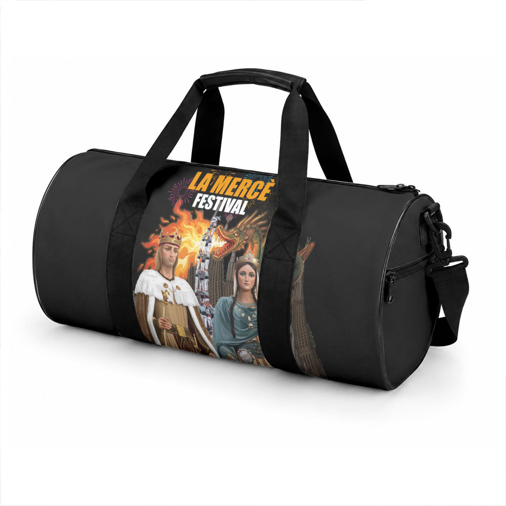 La Merce Festival Barcelona Duffle Bag Catalan Tradition Celebration Sagrada Familia Fireworks Art