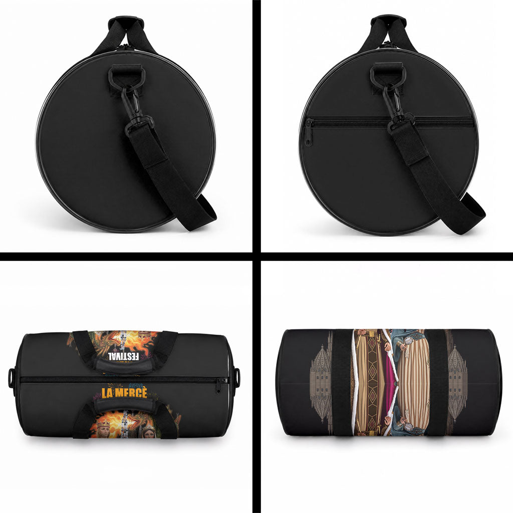 La Merce Festival Barcelona Duffle Bag Catalan Tradition Celebration Sagrada Familia Fireworks Art
