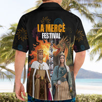 La Merce Festival Barcelona Hawaiian Shirt Catalan Tradition Celebration Sagrada Familia Fireworks Art