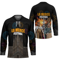La Merce Festival Barcelona Hockey Jersey Catalan Tradition Celebration Sagrada Familia Fireworks Art