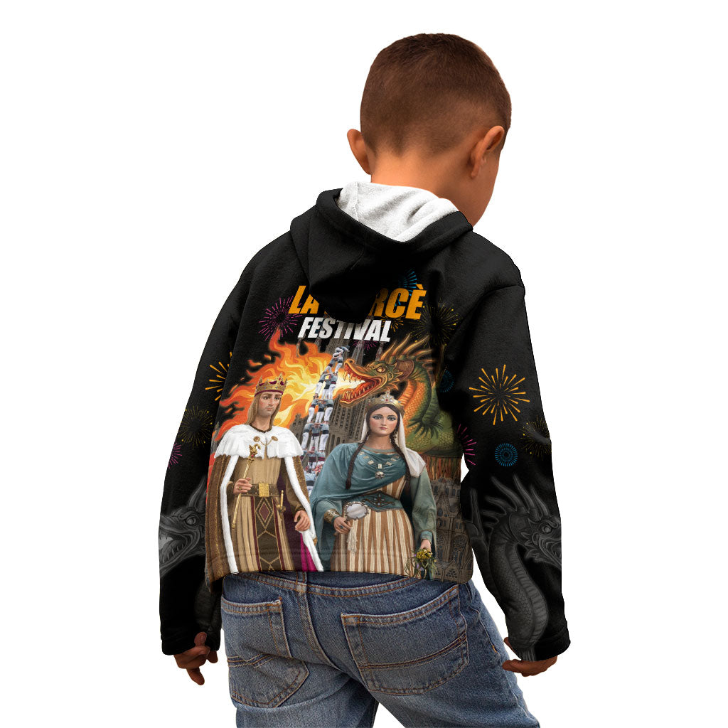La Merce Festival Barcelona Kid Hoodie Catalan Tradition Celebration Sagrada Familia Fireworks Art