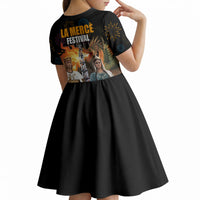 La Merce Festival Barcelona Kid Short Sleeve Dress Catalan Tradition Celebration Sagrada Familia Fireworks Art