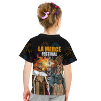 La Merce Festival Barcelona Kid T Shirt Catalan Tradition Celebration Sagrada Familia Fireworks Art