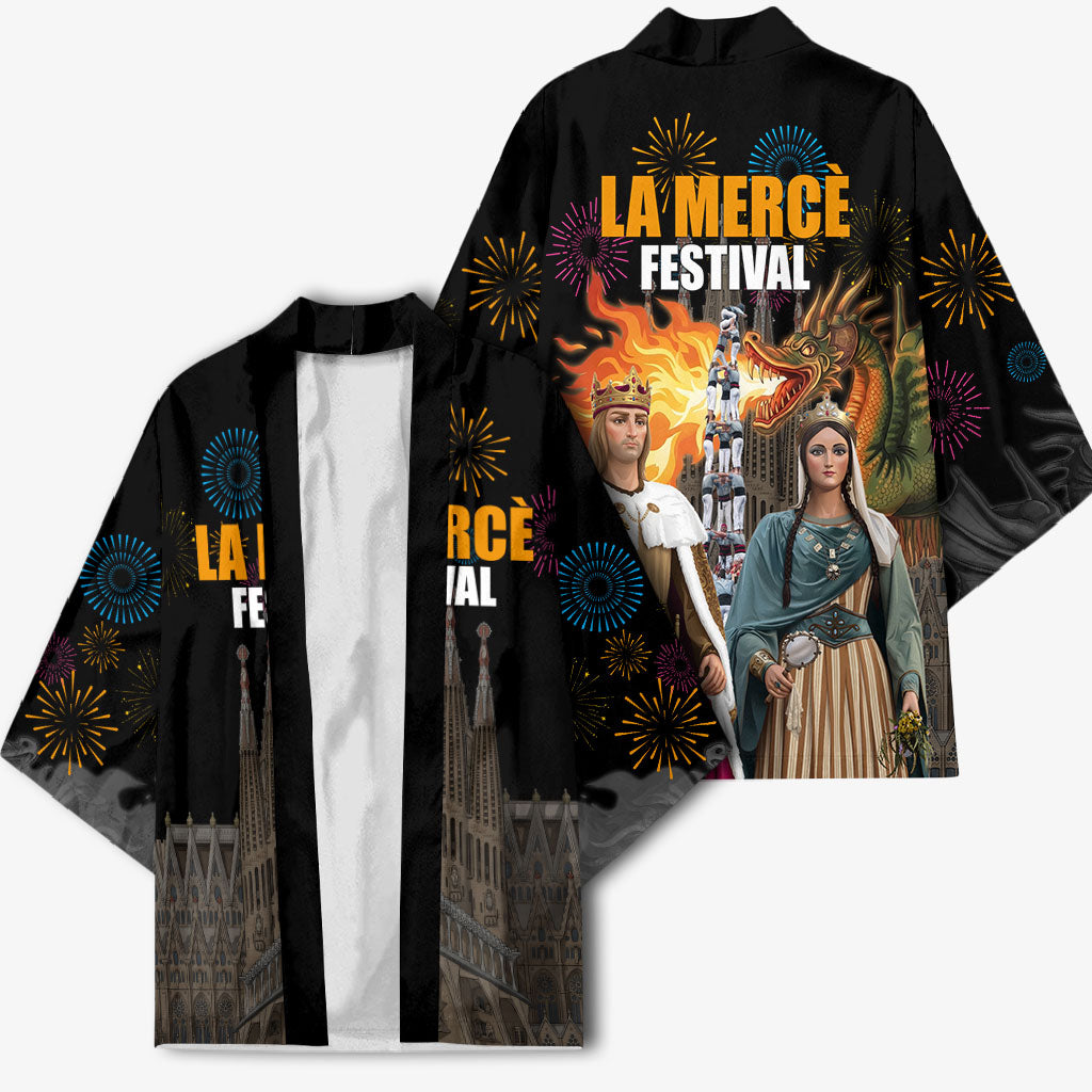 La Merce Festival Barcelona Kimono Catalan Tradition Celebration Sagrada Familia Fireworks Art