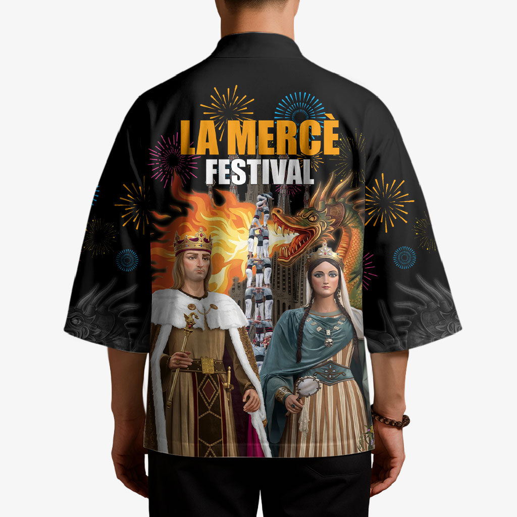 La Merce Festival Barcelona Kimono Catalan Tradition Celebration Sagrada Familia Fireworks Art