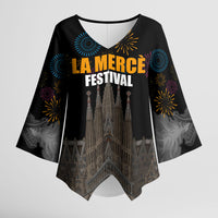 La Merce Festival Barcelona Kimono Sleeve Blouse Catalan Tradition Celebration Sagrada Familia Fireworks Art