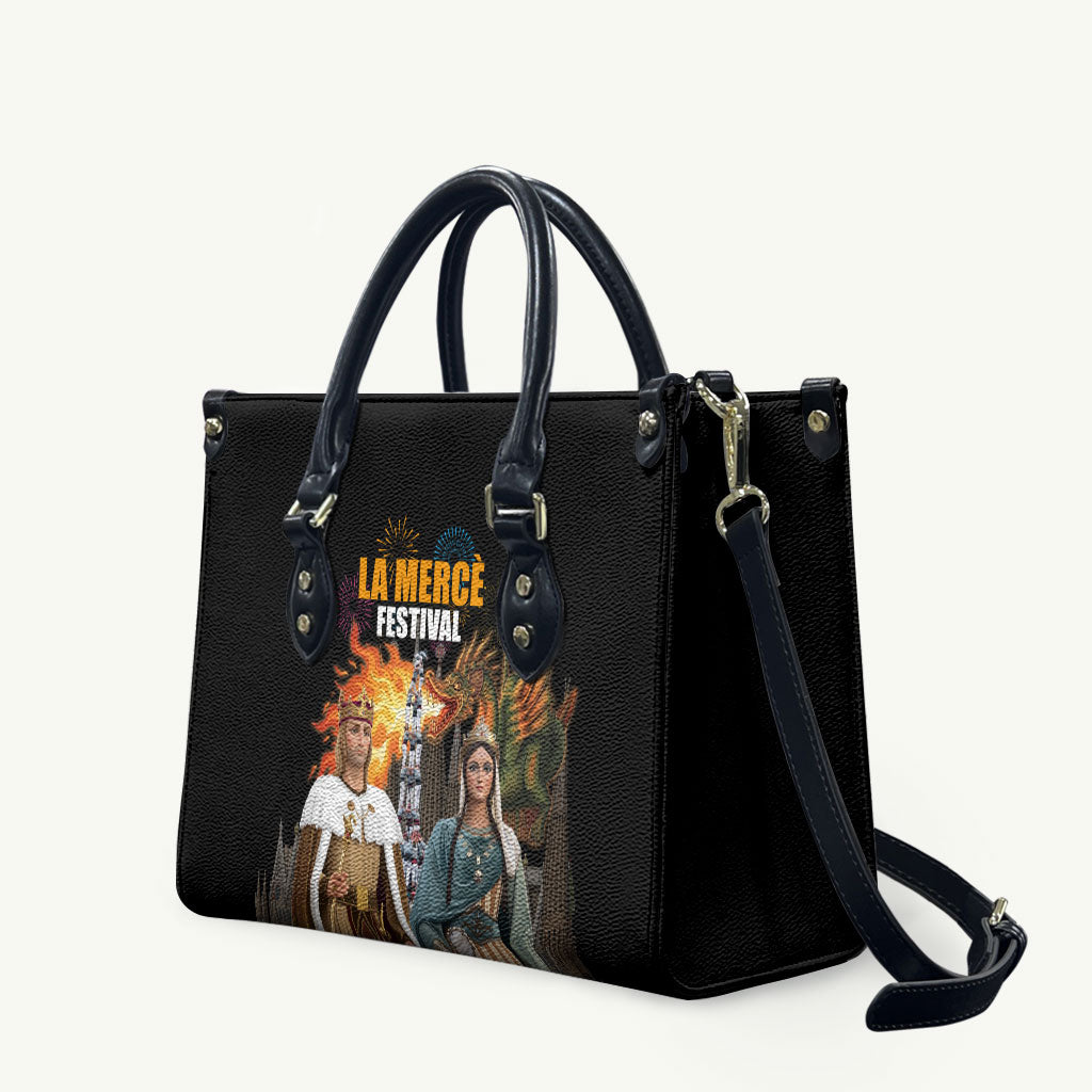 La Merce Festival Barcelona Leather Bag Catalan Tradition Celebration Sagrada Familia Fireworks Art