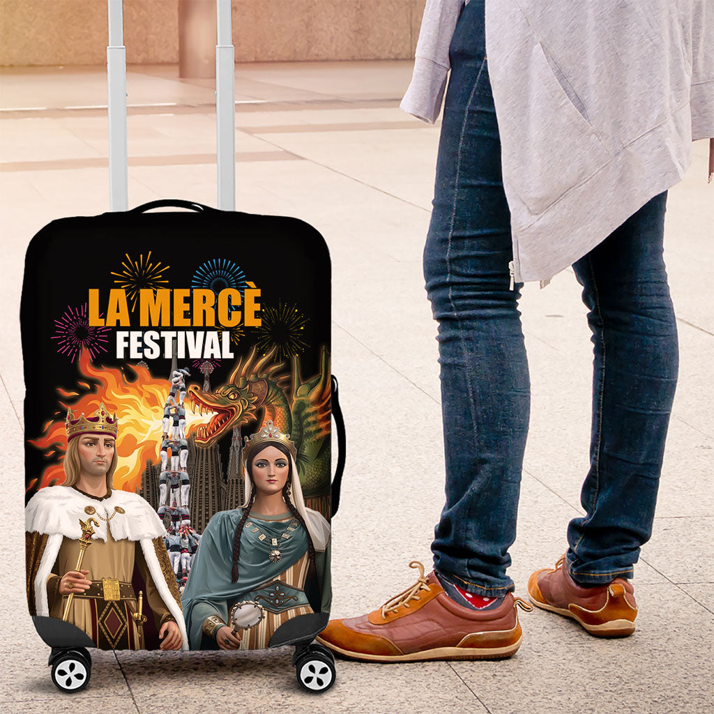 La Merce Festival Barcelona Luggage Cover Catalan Tradition Celebration Sagrada Familia Fireworks Art